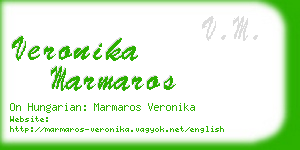 veronika marmaros business card